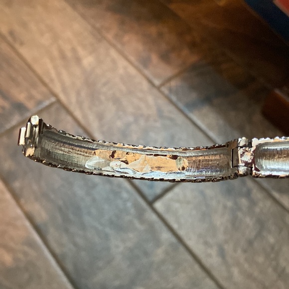 Silvertone Hinged Bracelet - Picture 10 of 11